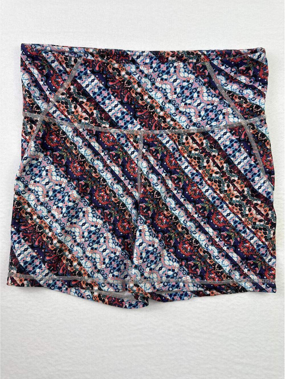 Athleta Multicolor Patterned Stretch Fabric Shorts